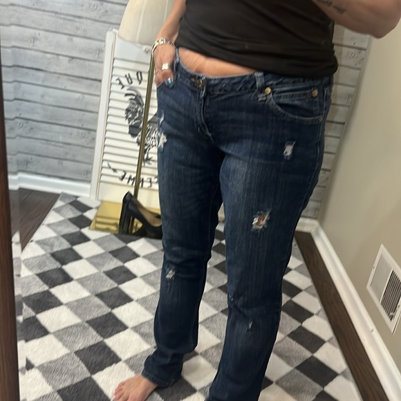 Arizona Jean 13 Long distressed super comfortable jeans - Picture 9 of 10